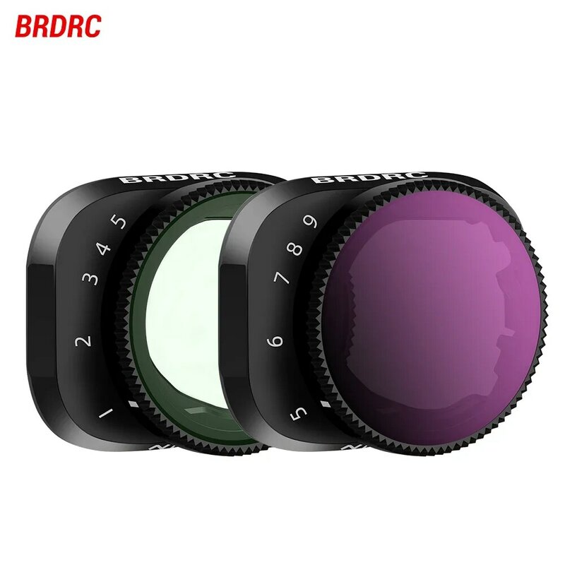 BRDRC VND Lens Filters for DJI Mini 3/3 Pro Drone VND4-32/64-512 Adjustable Optical Glass Variable ND Filters Camera Accessories