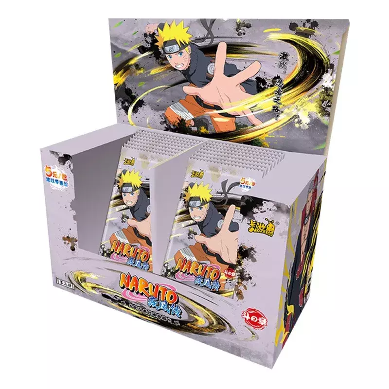 Kartu Naruto layou koleksi Anime periferal karakter Uchiha Sasuke kotak kartu kertas hobi hadiah anak-anak periferal