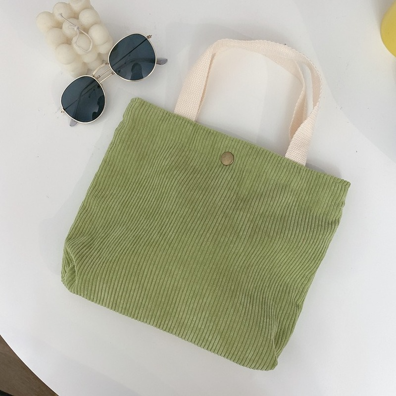Новая портативная женская сумка в стиле ретро, маленькая цветная сумка Morandi в колледском стиле, ручная переноска, косметичка, Вельветовая сумка для обеда, кошелек для монет