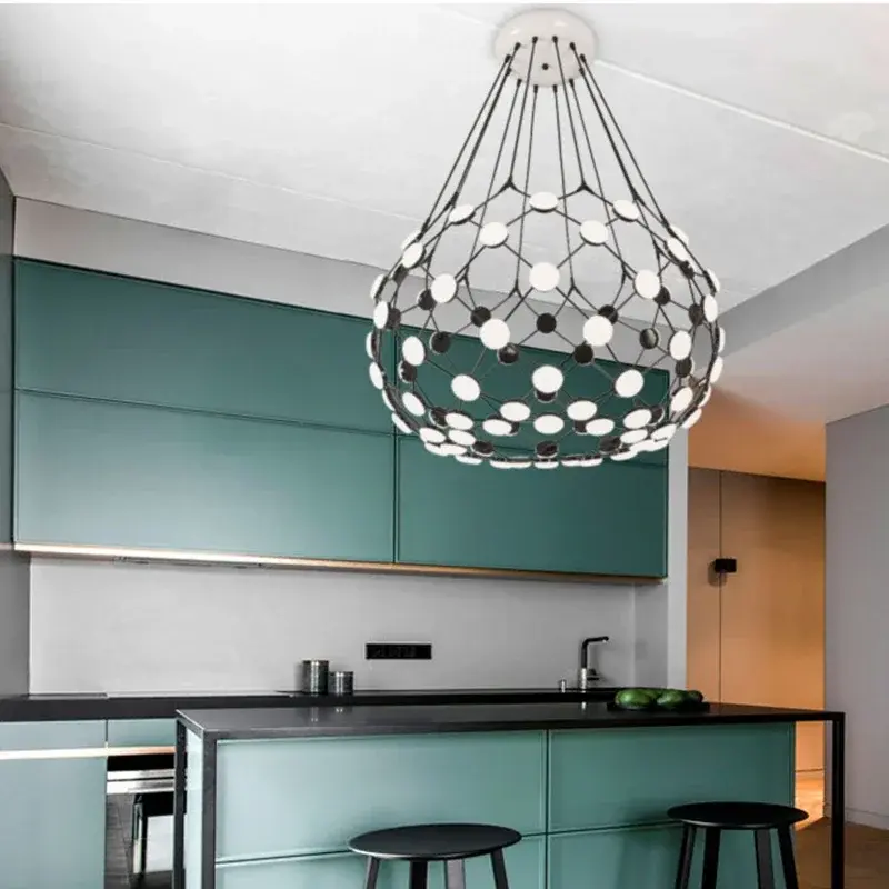 Роскошная люстра в форме рыболовной сети, современный подвесной светильник для гостиной, лестницы, осветительные приборы