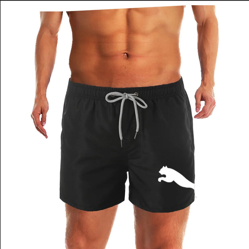 남성용 야외 달리기 포켓 드로스트링 디자인 반바지, 신축성 허리 단색, 편안한 통기성 면 혼방 반바지