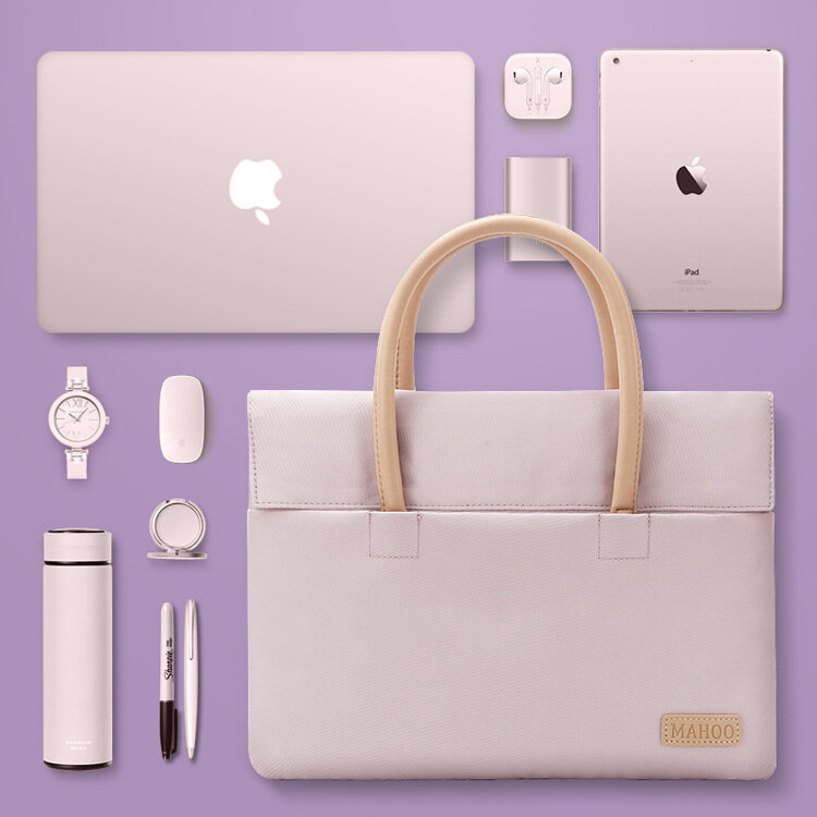 Bolsa para ordenador portátil para mujer, bolso elegante de lujo a la moda, para oficina, 2024, 14,1, 15,6 pulgadas