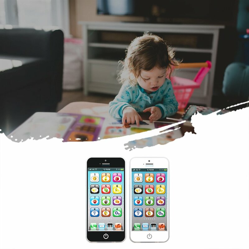 1Pcs Educatief Speelgoed Voor Kinderen Mobiele Telefoon Muziek Licht Touchscreen Leren Speelgoed Opladen Engels Voor Vroeg Onderwijs Machine
