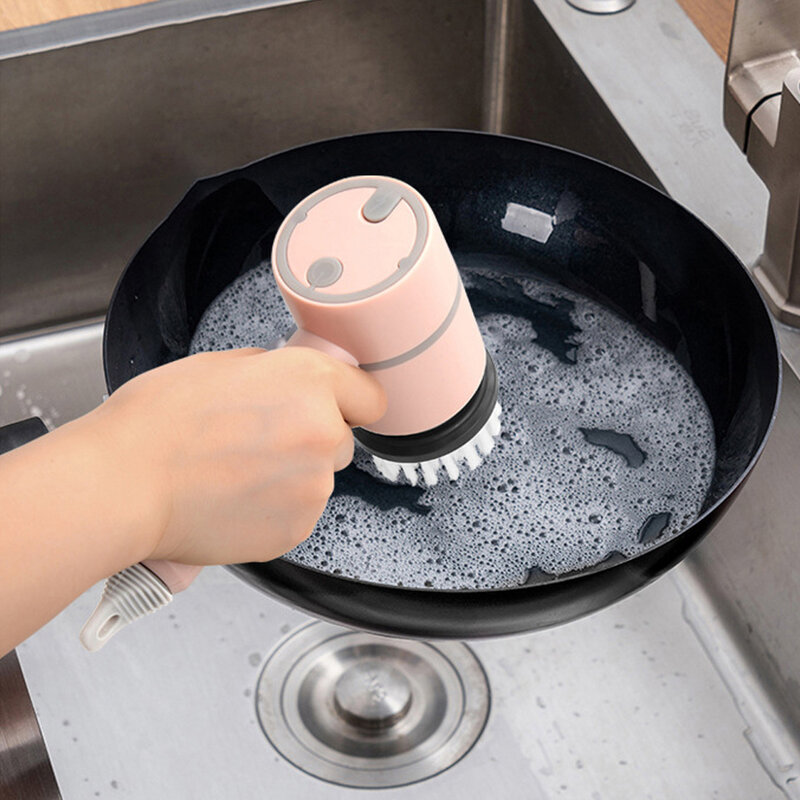 Elektrische Reinigungs bürste Geschirrs pül bürste automatische drahtlose USB wiederauf ladbare profession elle Küche Badewanne Fliesen Reinigungs bürsten
