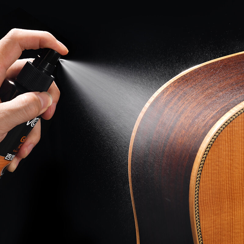 Detergente per chitarra VORTEX. Rimozione della polvere/mantenimento della chitarra/ripristino della lucentezza. Adatto per chitarre opache/lucide. Capacità 120ml.
