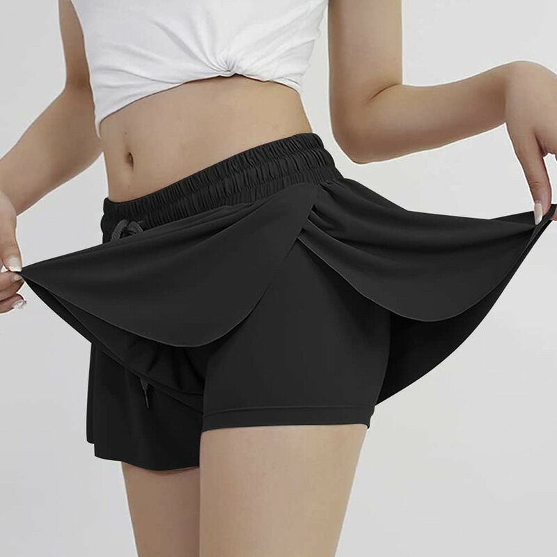 Pantalones cortos de LICRA para mujer, ropa de entrenamiento, cómoda, falda de sudor, Yoga, compresión