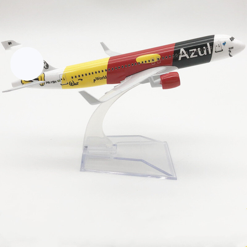 Azul-Brazilian Airlines A320 Modelo de avião metálico, 16cm, aeronave, tela de colecionador, presente infantil