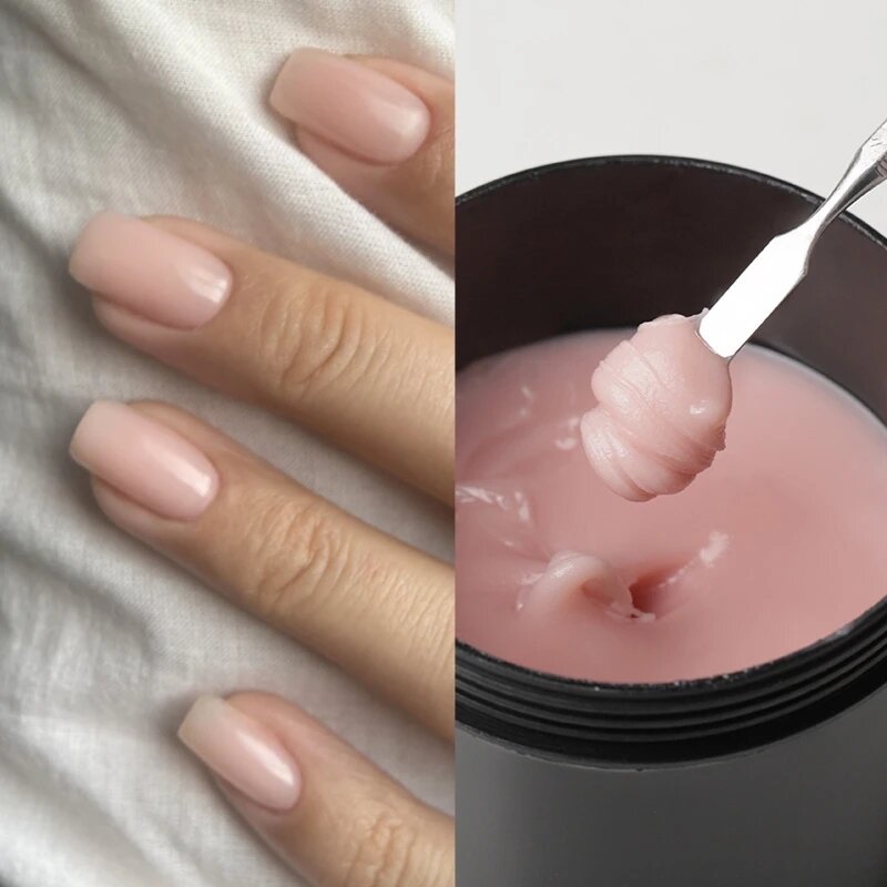 MSHARE 250g Gel acrilico trasparente Gel duro per l'estensione delle unghie rosa Nude White Acrygel Builder Gel per unghie French Nails Art