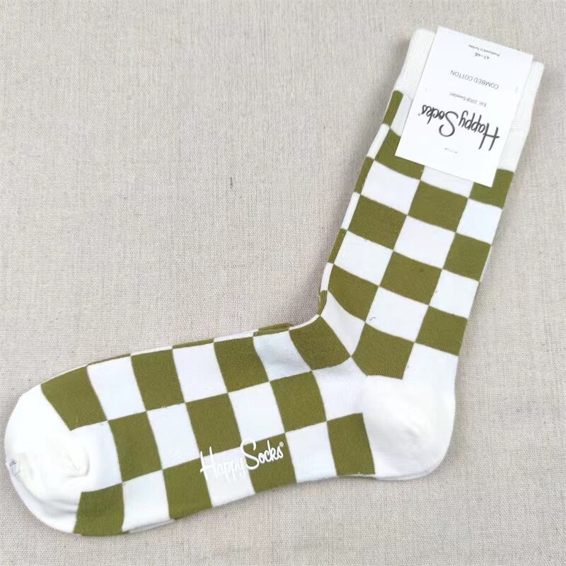 Happy Socks nuovi calzini a tubo medio da uomo calzini classici in puro cotone quattro stagioni 7-11UK( 41-46 EU)