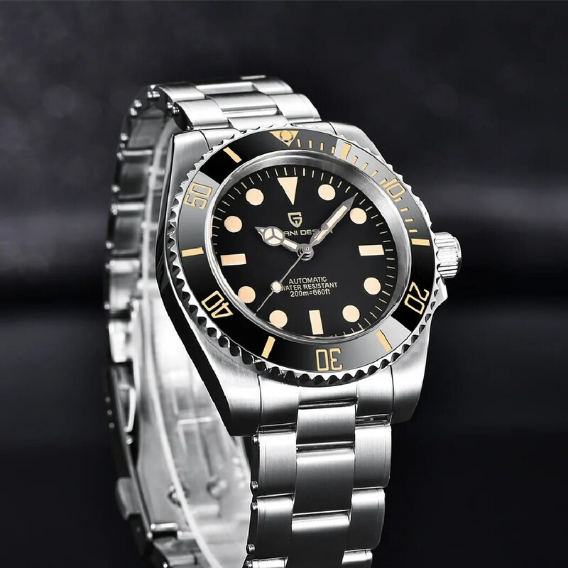 PAGANI DESIGN New Super Luminous Men Mechanical Wristwatches Ceramic Bezel Sapphire Glass Automatic Watch Men relogio masculino