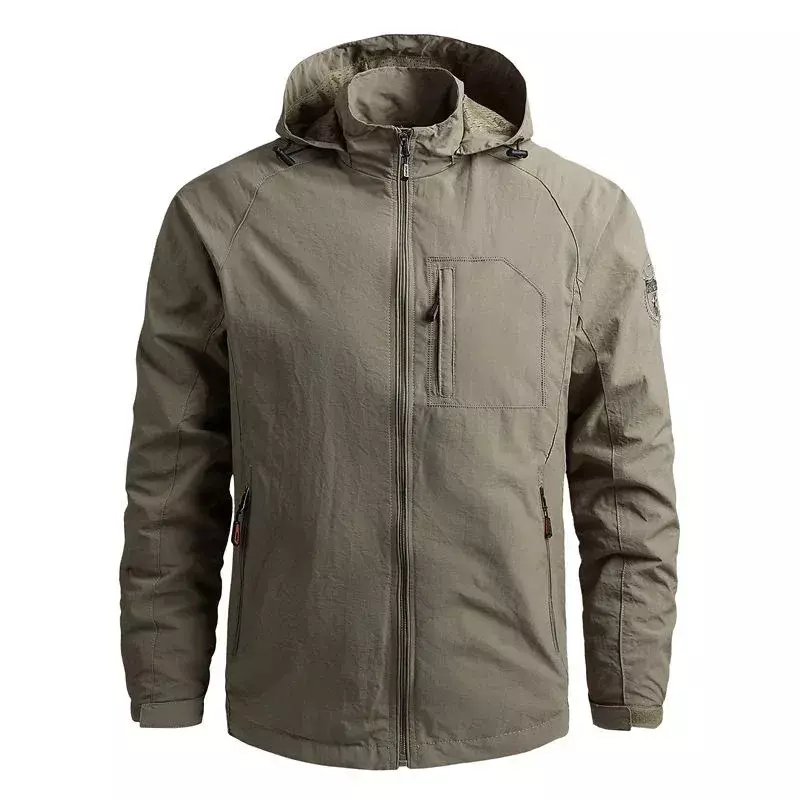 Blusão com capuz impermeável masculino, Jaquetas de caminhada ao ar livre, casaco casual, jaqueta de acampamento, jaquetas militares táticas