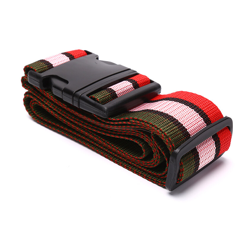 1 pçs cintos de bagagem 2m arco-íris cinta de bagagem embalagem saco de bagagem com alça de bagagem fivela cinta de alta qualidade