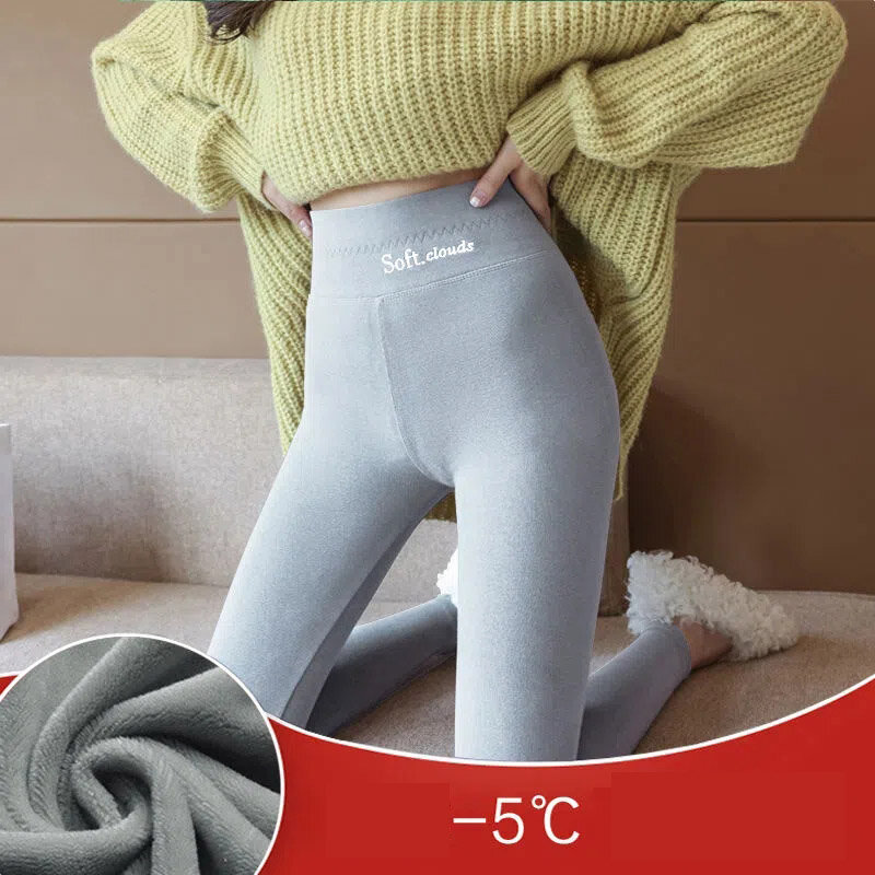 Novo inverno mulheres engrossar lã de cordeiro leggings lã forrado tornozelo calças de comprimento casual quente leggings calças altura da cintura pantalon