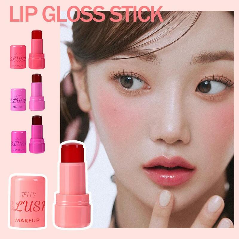 4 colori Jelly Blush Stick Water Jelly Tint Stick Long-lasting Face & Lip idratante Milk Lip Stain Tint Cheek Jelly Blush P7E2