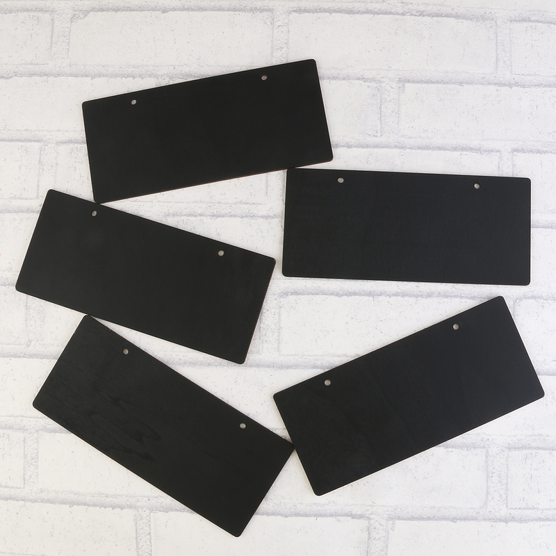Mini pizarras de 5 piezas, tablero negro de un solo lado para señales de tablero de mensajes