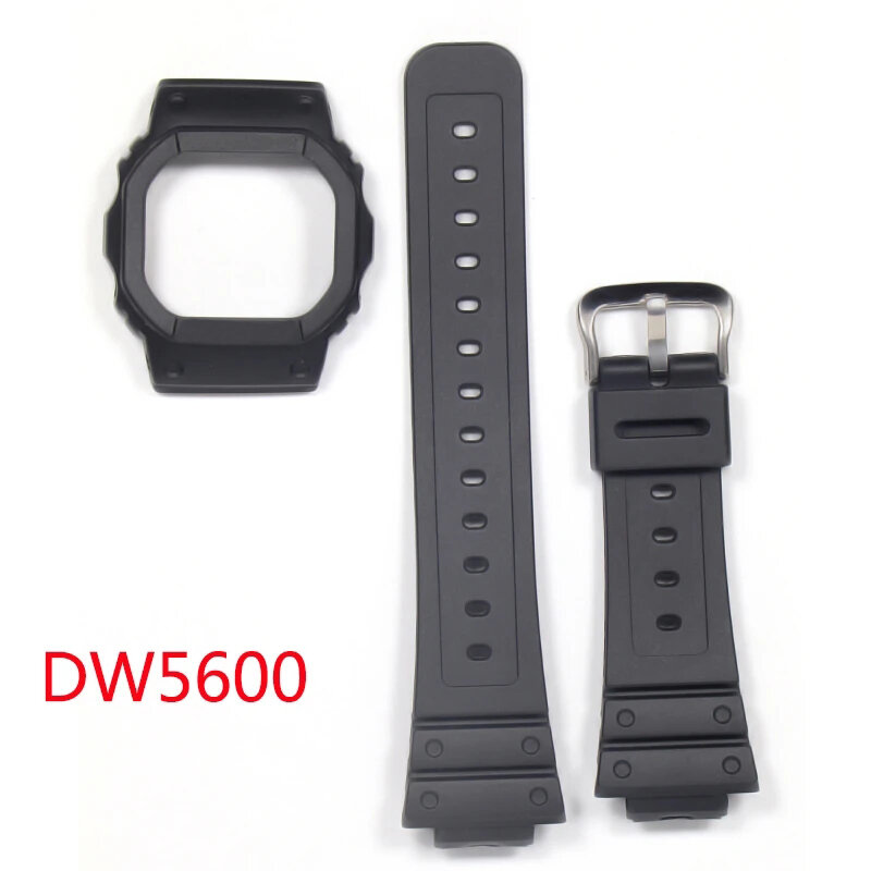Geschikt Voor Casio Dw5600 Smart Watch Sport Siliconen Band Waterdichte Band Rvs Gesp