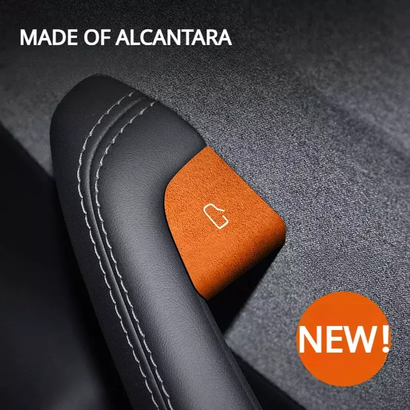Door Switch Sticker for Tesla Model 3+ Alcantara Thin Patch Suede Decoration Sticker for New Model3 Highland 2024 Car Interior