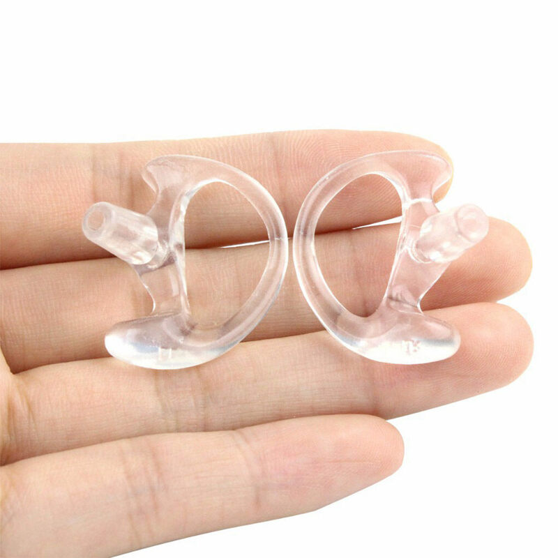 White Silicone Soft Earbud for Ham Radio Walkie Talkie Radio Earpiece Covert Acoustic Tube Small Middle Large J6116Z