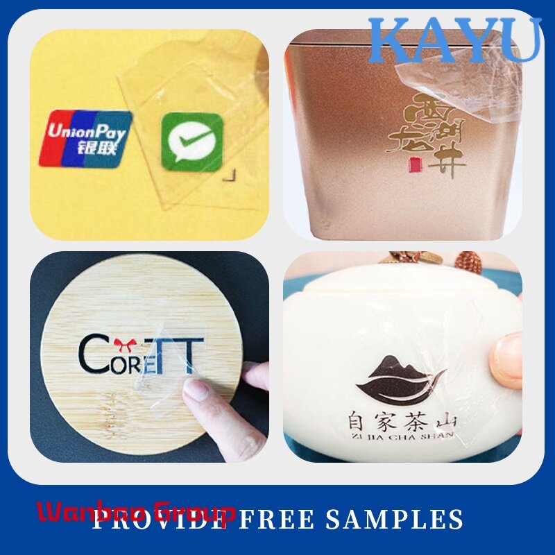 2023 vendite di fabbrica adesivi adesivi resistenti impermeabili UV Made Business Package stampa di etichette adesivo fustellato Logo stampato Cus