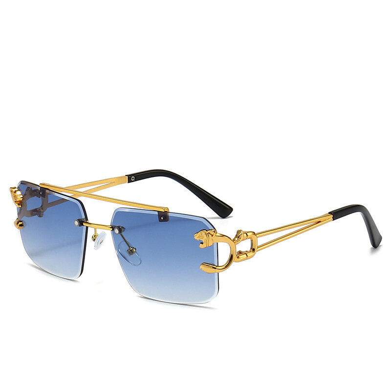 2023Retro okulary przeciwsłoneczne bezramkowe dla mężczyzn Steampunk okulary przeciwsłoneczne damskie moda Punk okulary Vintage odcienie Gafas De Sol Sonnenbrill Sun