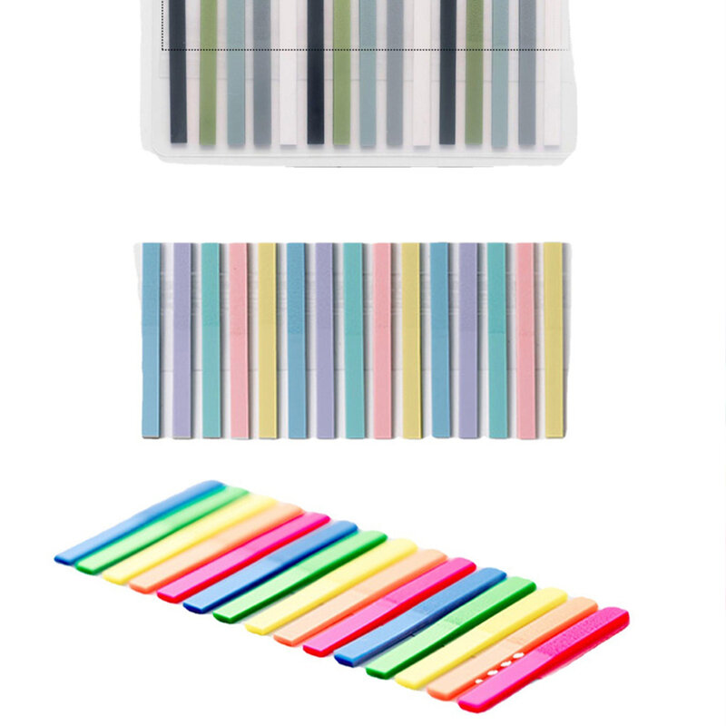 투명 형광 플래그 컬러 스티커, 매우 얇은 스트립 인덱스 스티커, 쓰기 가능한 컬러 투명 포스트, 1 개, 2 개