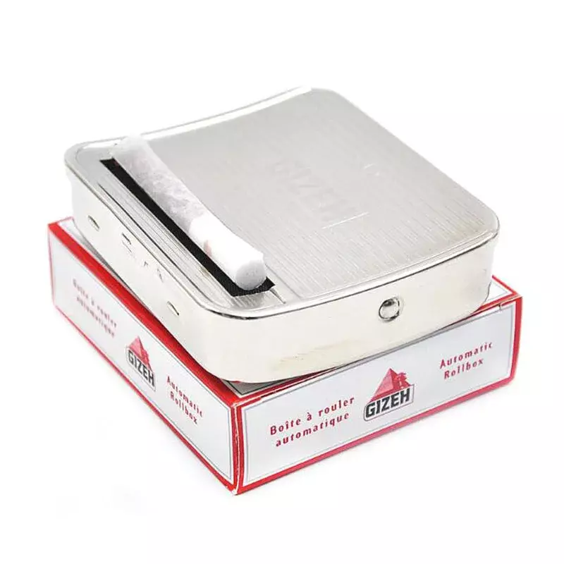 Fai da te GIZEH Hand Smoke Automatic Rollbox Device scatola di collocazione per sigarette di tabacco scatola per fumatori in acciaio inossidabile