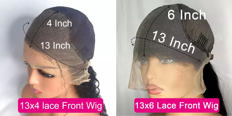 Peruca de cabelo humano reta brasileira para mulheres, frente de renda, pré arrancada, HD frontal transparente, 13x4, 13x6, 200 densidade, 13x6