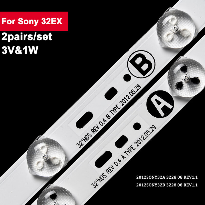619mm TV listwa oświetleniowa LED dla Sony 32EX 2012SONY32A 3228 08 REV1.1 2 par/zestaw TV listwa oświetleniowa Led światło KLV-32EX330 SSLS32