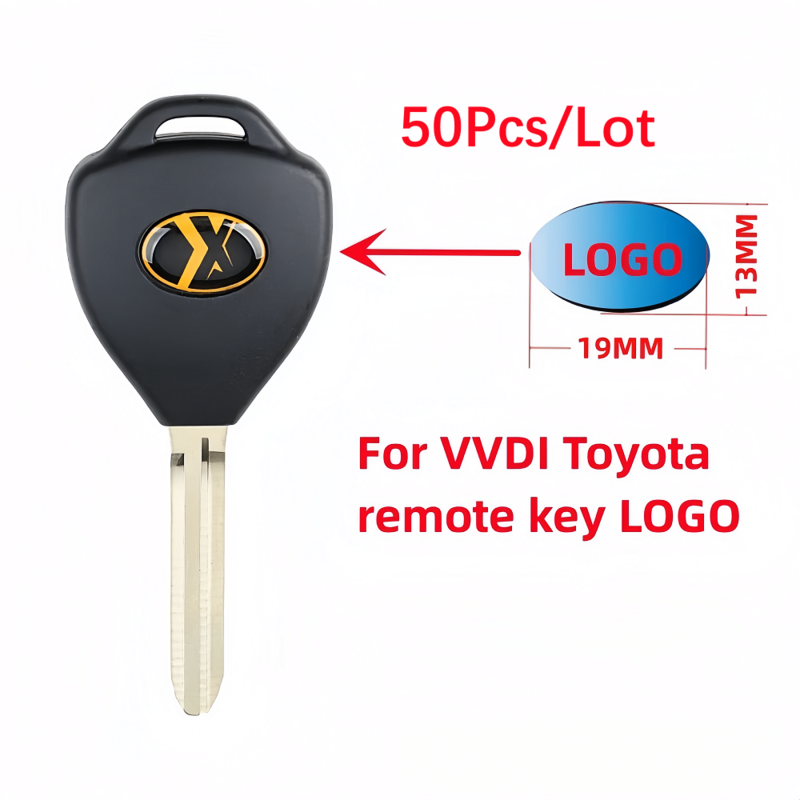 Solokys 50 pz/lotto 19MM * 13MM per VVDI Toyota Remote Key LOGO esclusivo XKTO02EN XKTO03EN XKTO04EN XKTO05EN