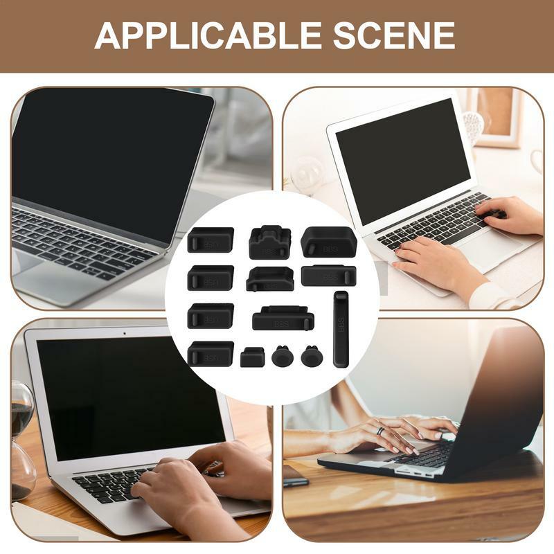 Charging Port Cover 13pcs Silicone USB Type C Notebook Dustproof Stopper Laptop Universal USB Dust Plug Computer Interface