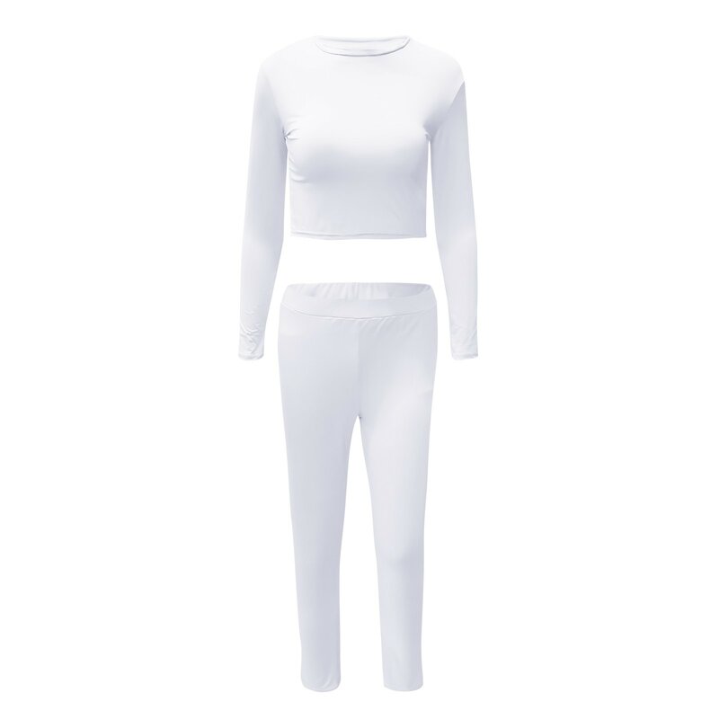 Conjunto de duas peças de capuz elástico e leggings para mulheres, streetwear macio e magro, tops combinando, esportes casuais, primavera e outono