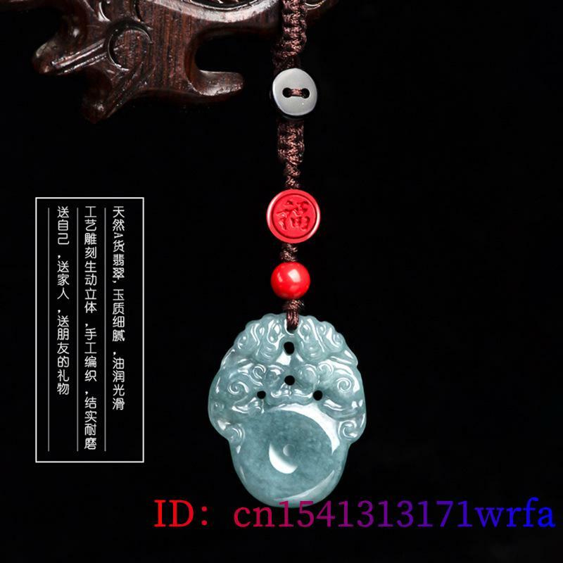 Porte-clés Pixiu en jadéite bleue du Myanmar, porte-clés de luxe, breloque de téléphone mignonne, breloque de sac, naturel birman diversifier, bijoux réels, designer