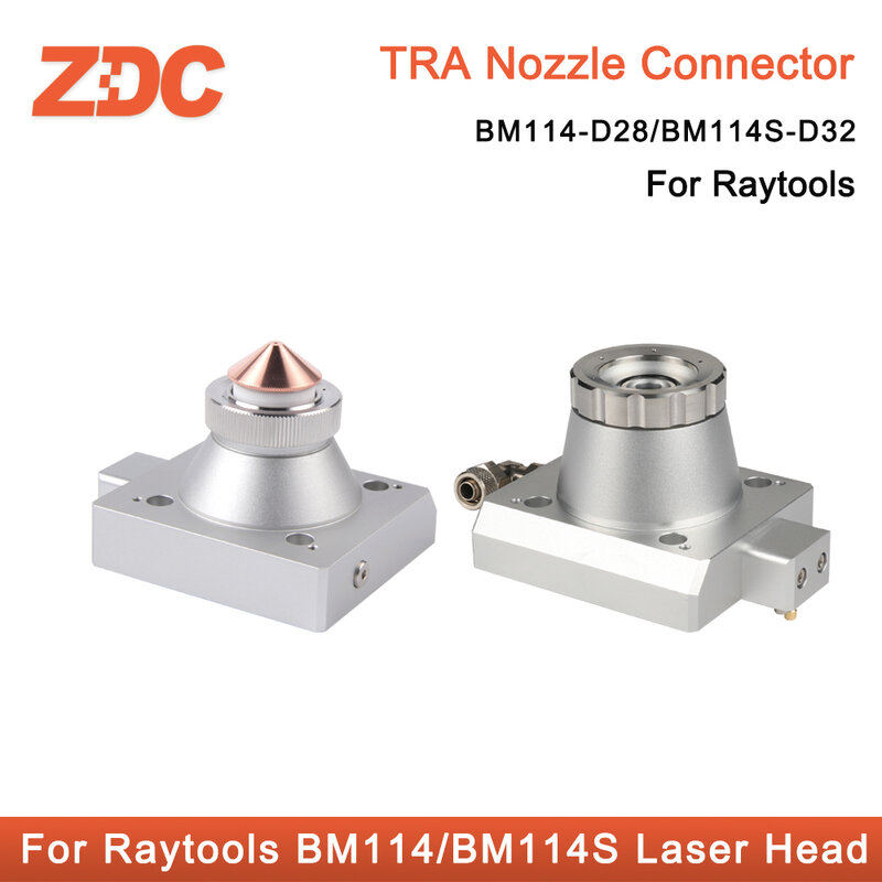 ZDC RAYTOOLS serat Laser konektor nosel TRA untuk Raytools BM114 BM114S kepala pemotong Laser datar