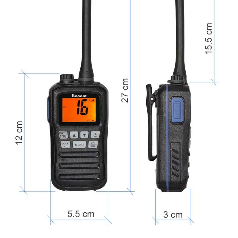 RS-25M VHF 해양 라디오, IP67 방수, 156.000-163.275MHz 휴대용 플로트 라디오, 스타디온 워키토키