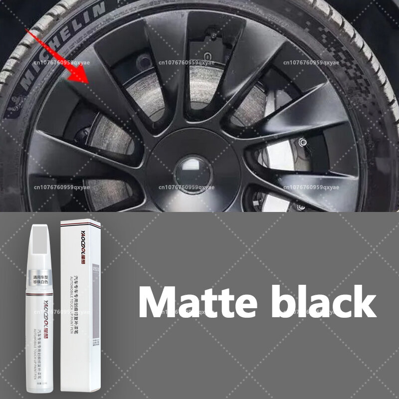 Car Wheel Scratch Repair Pen para Tesla, Matte, preto, arma escura, cinza, prata, preto, várias cores