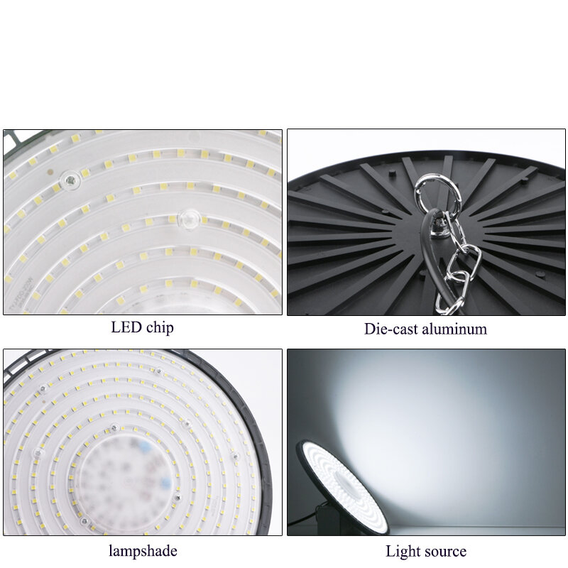 Super Bright LED Iluminação Industrial, Garagem Luzes, IP65 Impermeável, Alta Baía Luz, Armazém, Fábrica, 100W, 150W, 200W