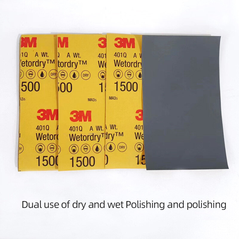 3M Sandpaper Polishing Beauty 1500 Mesh Dry Grinding Water Grinding Car Paint Polishing Ultra-Fine Sandpaper 401Q Sandpaper