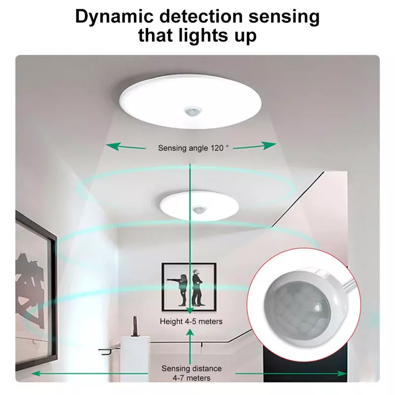 DC4-12V Automatic Sensor Light Switch LED PIR Infrared Motion Sensor Detection Mini LED Sensitive Night Light Indoor Outdoor 1MA