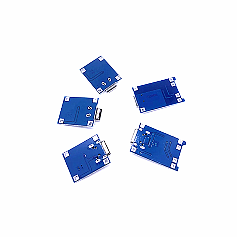 Placa de carregamento do módulo do carregador da bateria do lítio com proteção, funções duplas, tipo-C micro mini, Li-íon, 5V, 1A, 18650, TP4056, 10 PCes