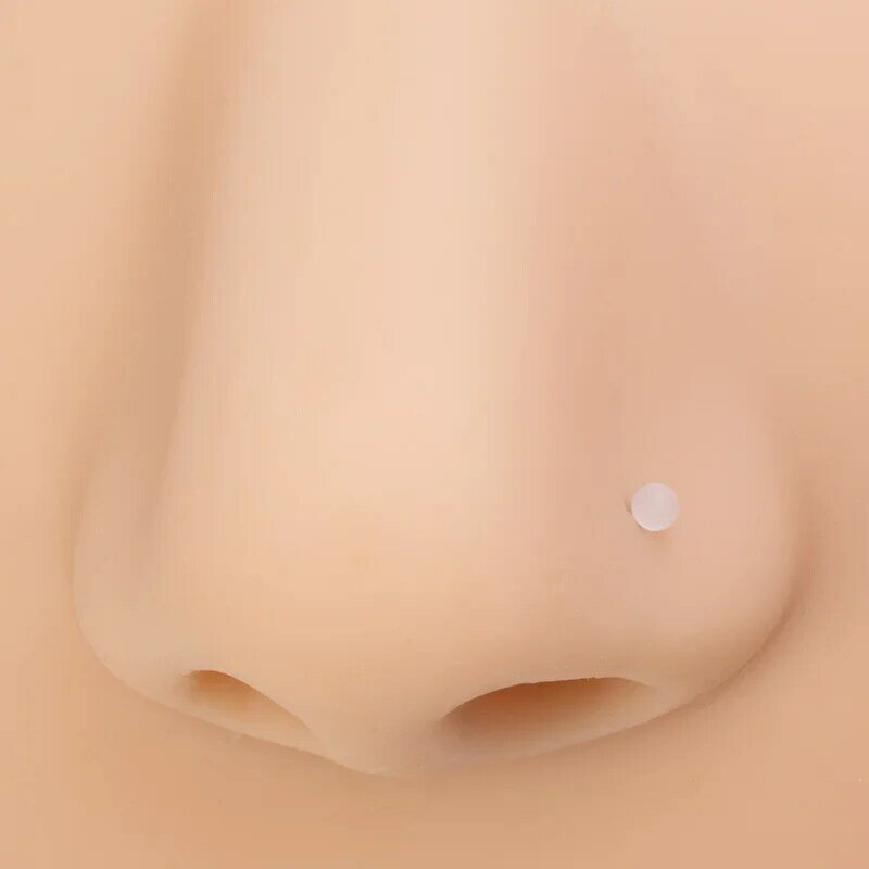 10-100 шт. прозрачное акриловое кольцо в носу шпилька прозрачная невидимая прямая ноздря пирсинг ушей предотвращает аллергию фиксатор украшения для тела
