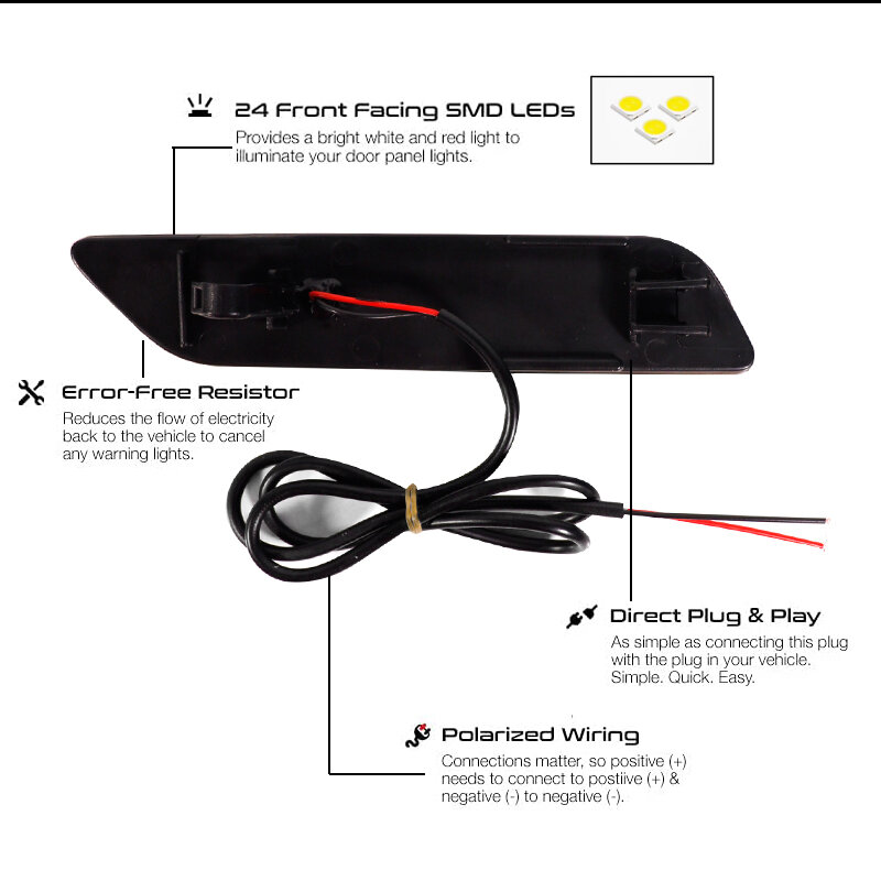 2 pçs âmbar carro amortecedor dianteiro lado marcador luzes led para chrysler sebring sedan & conversível sidemarker lâmpadas/luzes de condução 12v