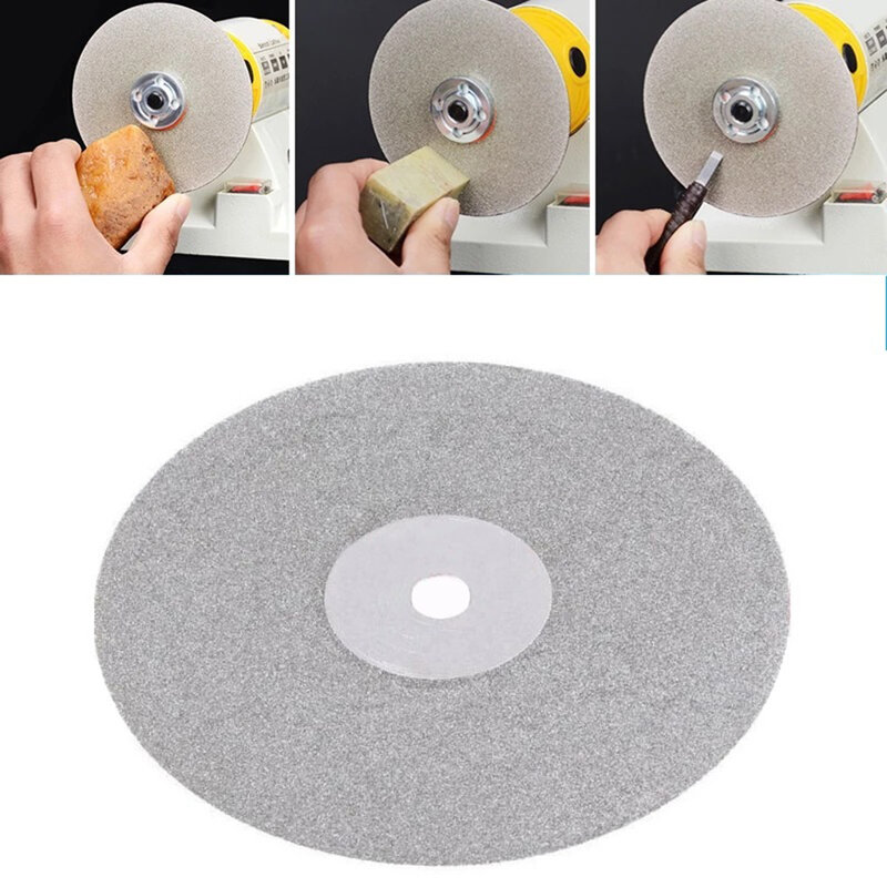 100mm Polishing Grinding Disc 80-2000# 4" 5/8" Arbor Hole Diamond Coated For Crystal Jewel glass Lapidary Parts