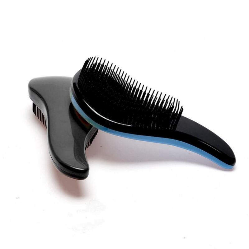 Sikat rambut Mini gagang antistatik sikat rambut sisir pijat kulit kepala sisir rambut kusut keriting basah penata rambut Salon