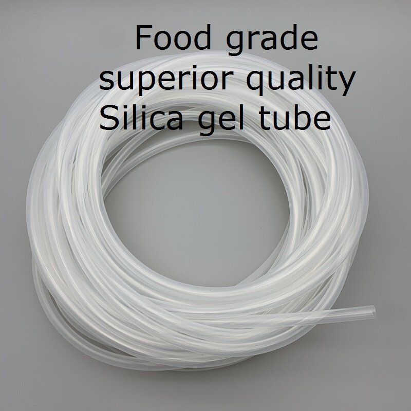 Manguera de goma de silicona transparente de grado alimenticio, tubo de silicona Flexible, resistencia a la temperatura, no tóxico, diámetro de 1 ~ 14x2 ~ 20mm
