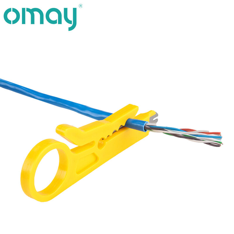 OMAY Mini Portable Wire Stripper Cutter Impact Punch Down Tool 110 Blade for Network Wire Cable  Line Tool Wire Stripper Knife