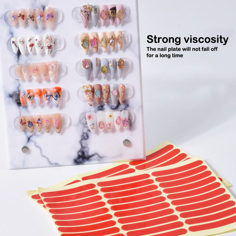 1pc Clear Nail Adhesive Tape False Nails Display Stand Glue Stickers Double-sided Pasted Manicure Practice Showing Tools