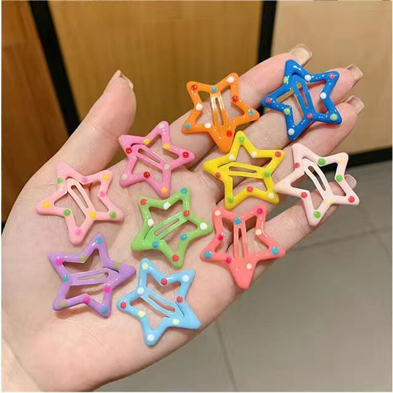Y2k Aesthetic Lovely Pentagram Star Bobby Pin for Women Sweet Cute Charm Trend Hair Clip Harajuku Fashion Hair Accessories Gifts