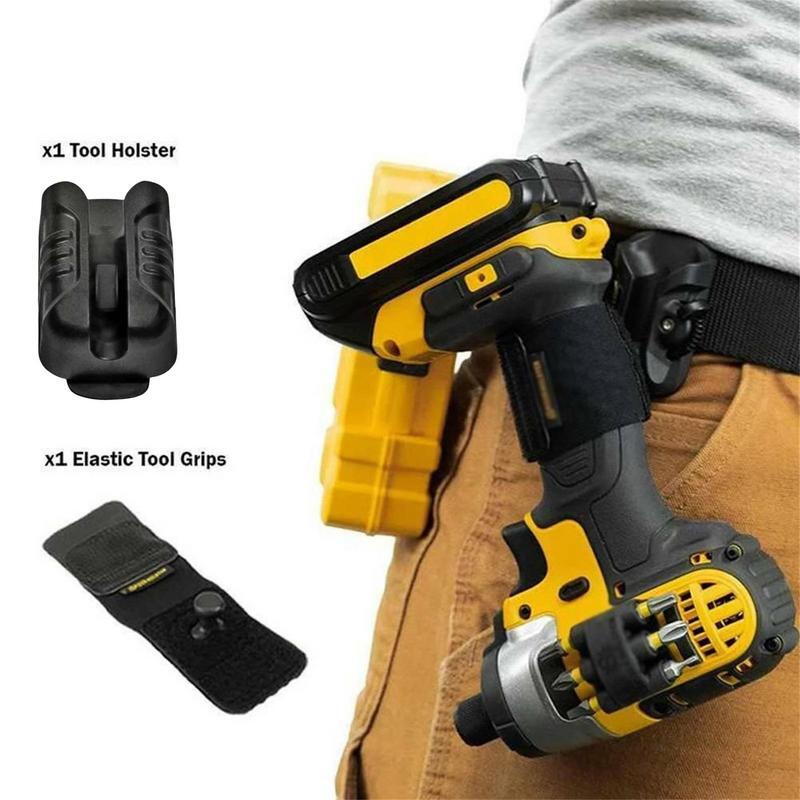 Tool Holster Multi-functional Electric Drill Portable Waist Tool Buckle Wrench Hammer Screw Outdoor Drill Portable Clip