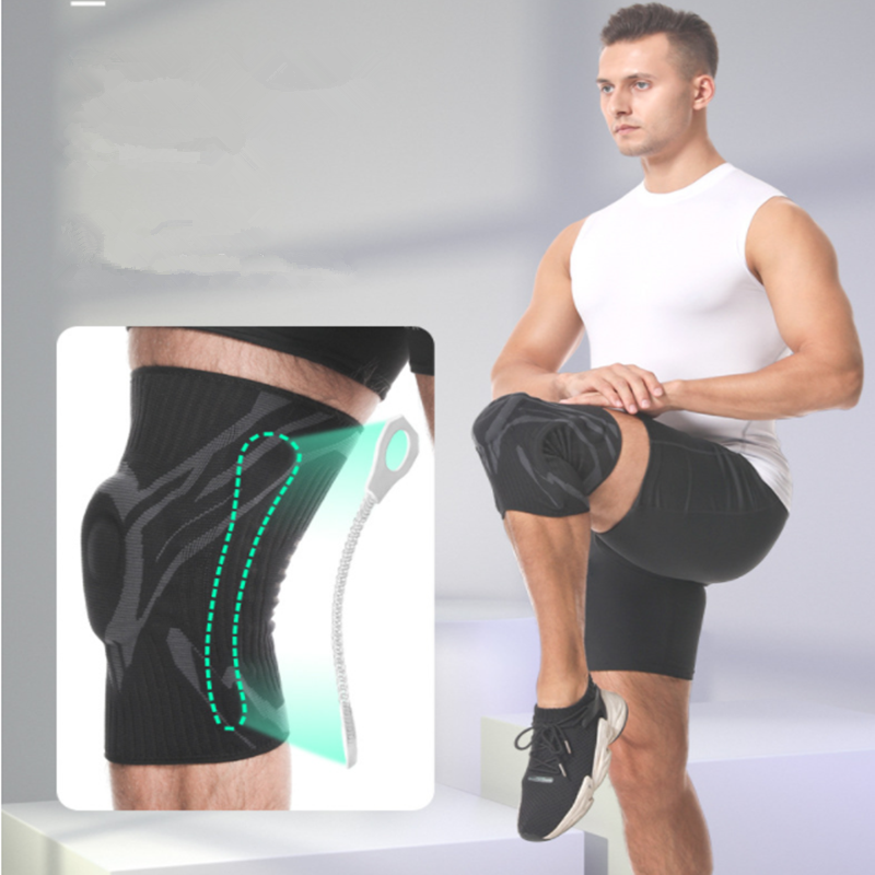1 pz supporto per ginocchio maniche a compressione alleviare il dolore articolare ginocchiere stabilizzatore rotula sport basket pallavolo ginocchiere