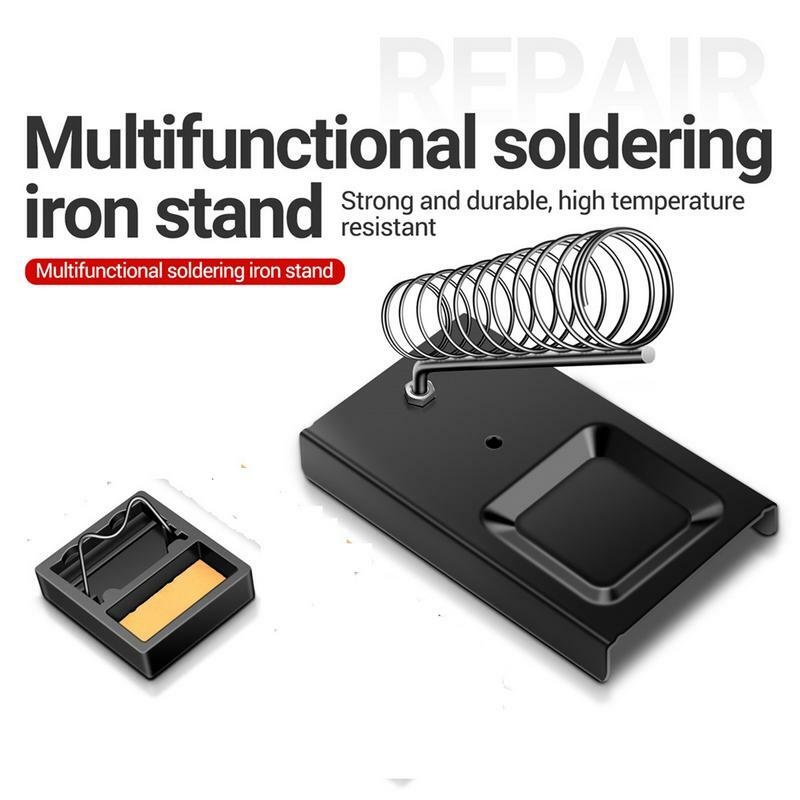 Solder besi berdiri logam solder besi berdiri di persegi meningkatkan efisiensi kerja solder dasar untuk alat perbaikan pabrik